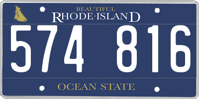 RI license plate 574816