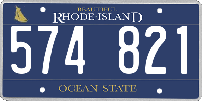 RI license plate 574821