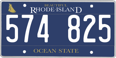 RI license plate 574825