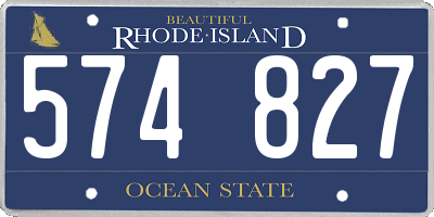 RI license plate 574827
