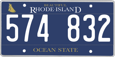RI license plate 574832