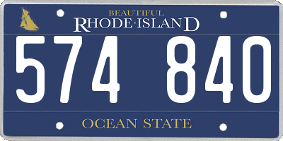 RI license plate 574840