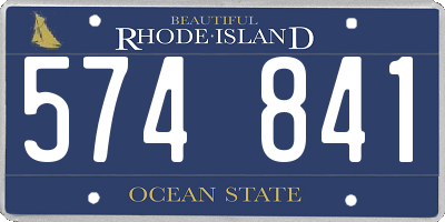 RI license plate 574841