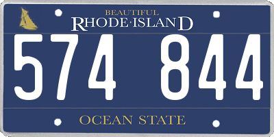 RI license plate 574844