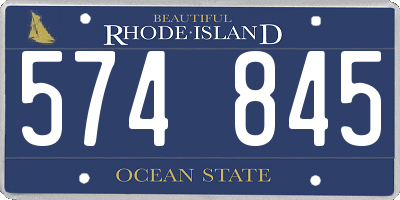 RI license plate 574845