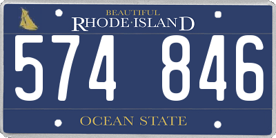 RI license plate 574846