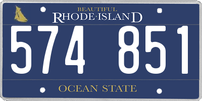 RI license plate 574851