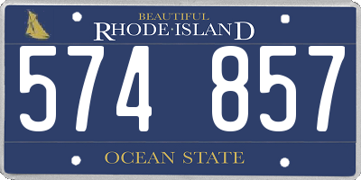 RI license plate 574857