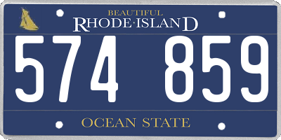 RI license plate 574859