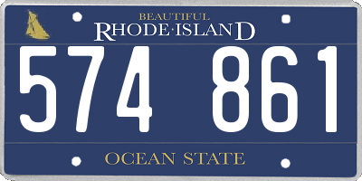 RI license plate 574861