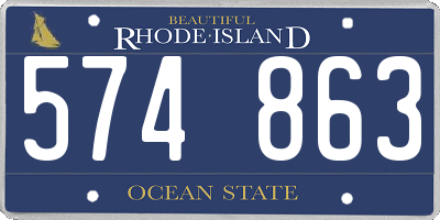 RI license plate 574863