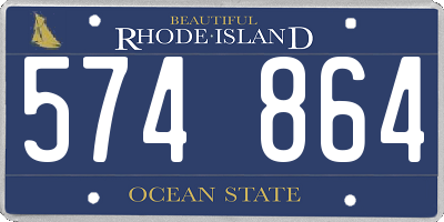 RI license plate 574864