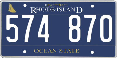 RI license plate 574870