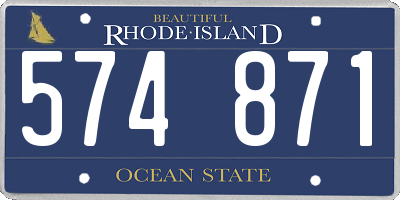 RI license plate 574871