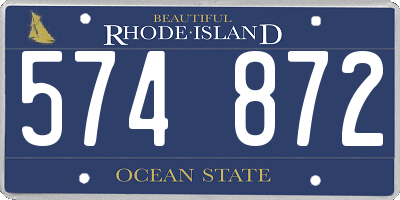 RI license plate 574872
