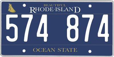 RI license plate 574874