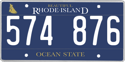 RI license plate 574876