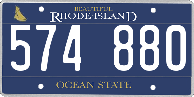 RI license plate 574880