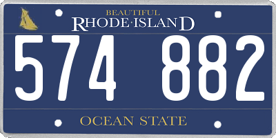 RI license plate 574882