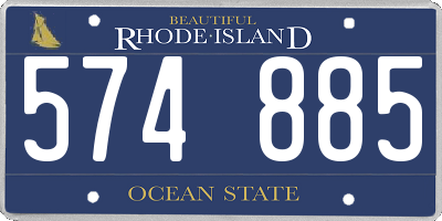 RI license plate 574885