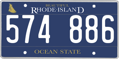 RI license plate 574886