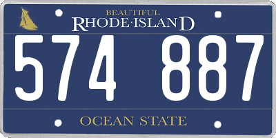 RI license plate 574887