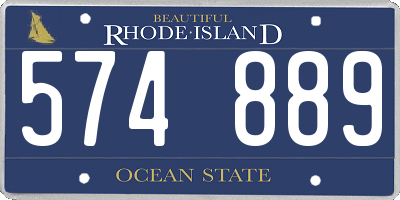 RI license plate 574889