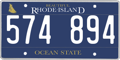 RI license plate 574894