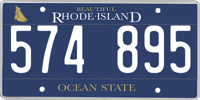 RI license plate 574895