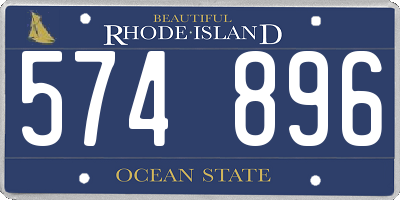 RI license plate 574896