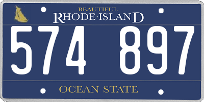 RI license plate 574897