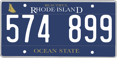 RI license plate 574899