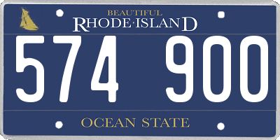 RI license plate 574900