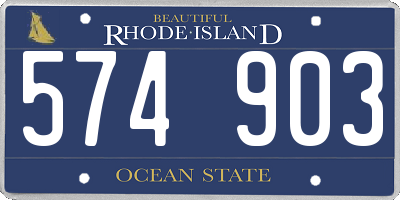 RI license plate 574903