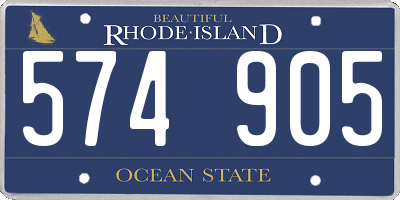 RI license plate 574905