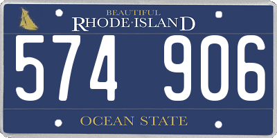RI license plate 574906