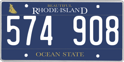 RI license plate 574908