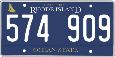 RI license plate 574909
