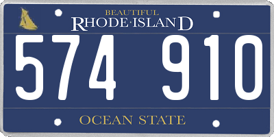 RI license plate 574910