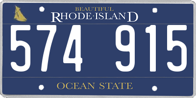 RI license plate 574915