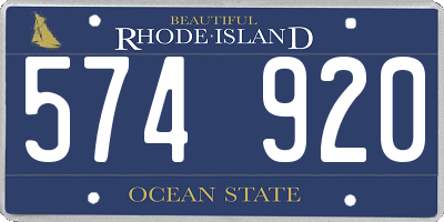RI license plate 574920