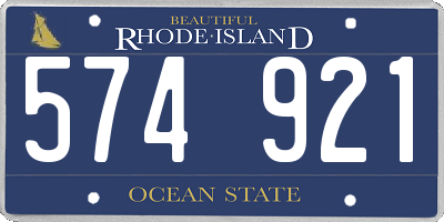 RI license plate 574921