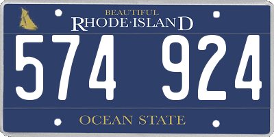 RI license plate 574924
