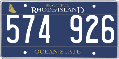 RI license plate 574926