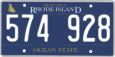 RI license plate 574928