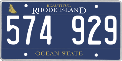 RI license plate 574929