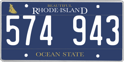 RI license plate 574943