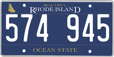 RI license plate 574945