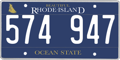 RI license plate 574947