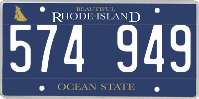 RI license plate 574949